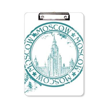 Imagem de Rússia Moscow Clássico Country City Prancheta Pasta Bloco de Escrita Placa de Apoio A4