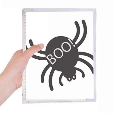 Imagem de Caderno de Halloween Black Spider Caderno de folhas soltas para diário de papelaria recarregável