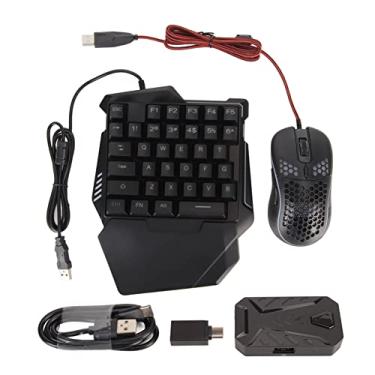 Imagem de Combo de teclado e mouse para jogos, teclado mecânico compacto retroiluminado com fio, teclado para jogos meia mão, para PS3, PS4, PS5, XBox360, Xbox ONE, Xbox Series X S, Switch
