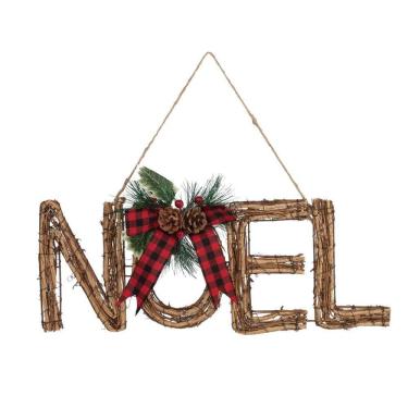 Imagem de Placa Noel Rattan C/Laco C/1 Un