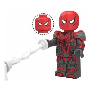 Imagem de Boneco Blocos De Montar Homem Aranha Armadura Mk3