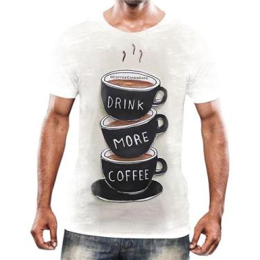 Imagem de Camiseta Camisa Estampas Eu Amo Café Coffee Grãos Arte Hd 12 - Enjoy S