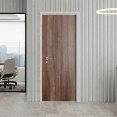 Imagem de Folha de Porta de Madeira 210x60cm Espessura 3,5cm MSO Eucaplac Eucatex Noce Ebano