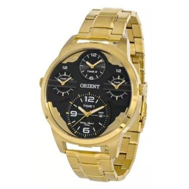Imagem de Relógio Orient Masculino Dourado Dual Time Mgsst002 P2kx