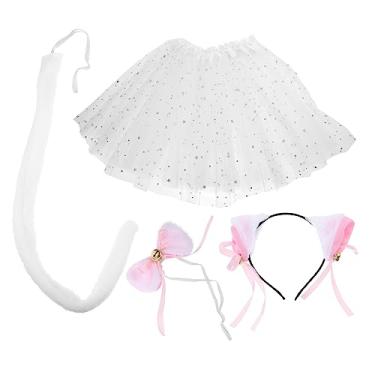Imagem de HEMOTON 1 Conjunto De Gravata Borboleta Decoração Adorável Cocar Kit De Gato Orelha De Gato Desgaste De Cabelo Gato Cosplay Cauda Fitas De Cabelo K-Id Cocar Fofo Faixa De Cabeça