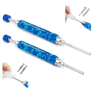 Imagem de JRready Ferramenta extratora de pinos Molex ST5265 para conectores de pino e soquete Molex 1,57 cm e 0,236 cm, 2 peças de ferramentas de inserção de haste ejetora tipo tubo