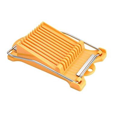 Imagem de Fenteer Cortador de carne para almoço 10 fios de corte de aço inoxidável para ovos alimentos macios Queijo Frutas Cortador de sushi Dispositivo de fatia de carne enlatada - Amarelo