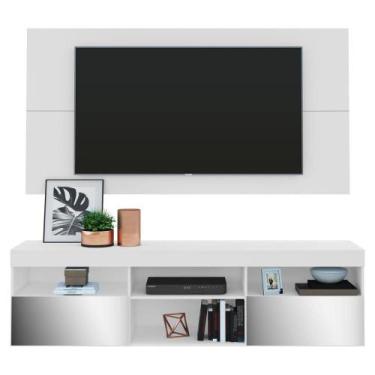 Imagem de Rack com Painel TV 65" e Espelho Flórida Multimóveis V3137, Branco