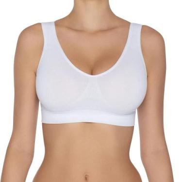 Imagem de Top Sem Bojo Hanes De Academia Liso Feminino, Branco, M