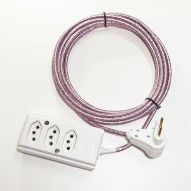 Imagem de Extensão Elétrica 5 Metros Pp 2x0,75mm2 Revestido Tecido - Immediate F
