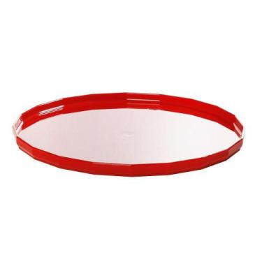 Imagem de Bandeja Elegance Redonda Aro 30 Vermelha em Polipropileno Linha Tropic