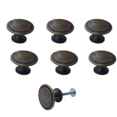 Imagem de kit 6 Puxador de Gaveta, Armário, Móveis Ponto Ouro Velho - Compras Fá