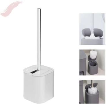 Imagem de Escova Sanitária em Aço Inox com Suporte Escova Para Vaso Sanitário Du