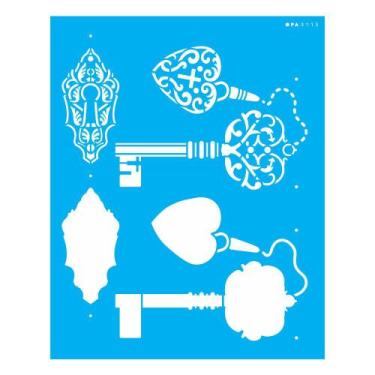 Imagem de Stencil Opa 20x25 Steampunk Art Chaves 3113