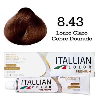 Imagem de Coloração 8.43 Louro Claro Cobre Dourado  Itallian Color