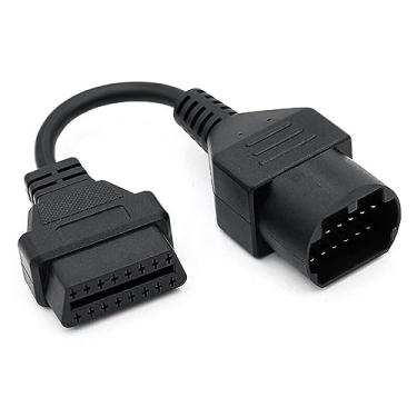 Imagem de Conexão E-Car Novo OBD 17 Pin OBD para OBDII 16 pinos OBD2 adaptador de diagnóstico cabo adaptador adaptador adaptador adaptador para Mazda