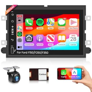 Imagem de Rádio 2G 64G para Ford F150 F250 F350 E250 E350 Fusion Edge Explorer Expedition Car Stereo com Carplay sem fio Android Auto 17.8 cm IPS Touchscreen/1280P Backup Camera/WiFi/FM RDS/HiFi/GPS/Bluetooth
