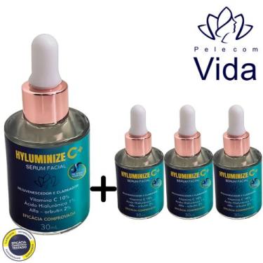Imagem de Kit 4 Hyluminize C Rejuvenescedor e Clareador Facial 30ml - Pelecomvid