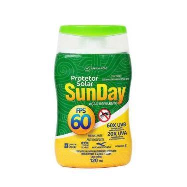 Imagem de Protetor Solar Com Repelente FPS 60 Sunday 120 ml Sunday
