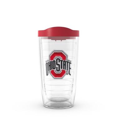 Imagem de Tervis Feito nos EUA parede dupla Ohio State Buckeyes copo isolado mantém as bebidas frias e quentes, 473 g, emblema