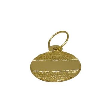 Imagem de Pingente Em Ouro 10k 416 Medalha Gravar Iniciais
