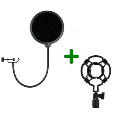 Imagem de Pop Filter Filtro Anti Puff + Shock Mount Aranha - S.A Music