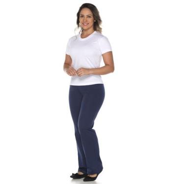 Imagem de Calça bailarina helanca - Demorgan Uniformes, Marinho, GG