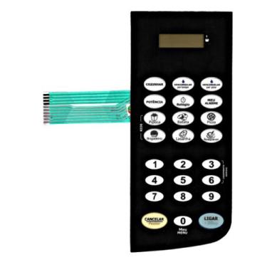 Imagem de Membrana teclado Para Microondas Philco Pms 25n3 Preta 20.3 X 8.6 Cm -