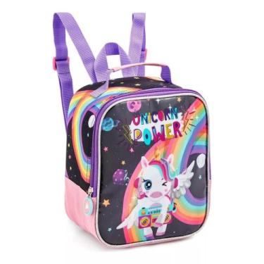 Imagem de Lancheira Térmica Feminina Infantil Escolar Unicórnio - Denlex