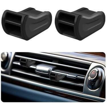 Imagem de 2 peças de saídas de ar de aromaterapia para carro, clipes de ventilação de ar, compatível com adaptador de ambientador, purificador de ar de carro, adaptador de ambientador atualizado compatível com
