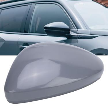 Imagem de Fabater Tampa Tampa do Espelho Retrovisor Lateral Compatível Com 2008 P24 2019+, Preto ABS Esportivo Visual à Prova de Choque Porta Asa Substituição Tampa do Espelho Retrovisor