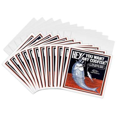 Imagem de 3dRose Cartões comemorativos, You Want Any Bacalhau, Song Sheet Cover Hey (gc_170999_2)