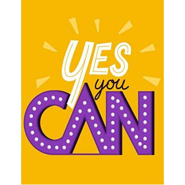 Imagem de Yes You Can: Cornell Notes Notebook, Motivational Word Art Cover, Size 8.5" x 11", 120 Pages, Soft Matte Cover