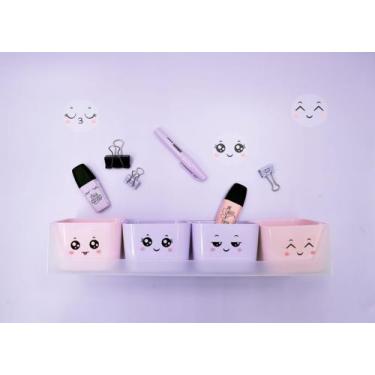 Imagem de Kit Doçura 4 Mini Porta objetos Dello   Papelaria Criativa, Mundo Da L