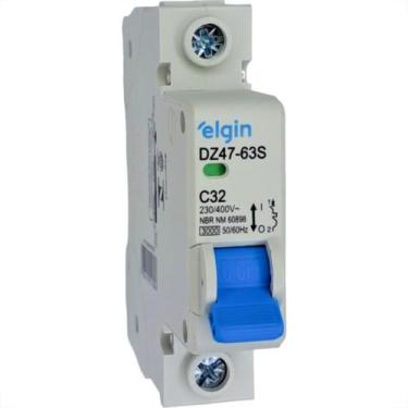 Imagem de Disjuntor Elgin ''Din'' Unipolar Dz47-63S - 32A.