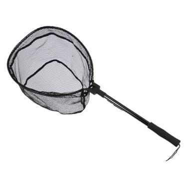 Imagem de Rede de Pesca Portátil, Rede de Pouso de Peixes de Liga de Alumínio Com Malha Amigável para Peixes Adequada para Barco, Caiaque, Canoa, Córregos (Preto)