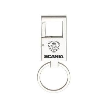 Imagem de Chaveiro Metal Espelhado Mosquetão Para Scania - E - LUALKI STORE LASE