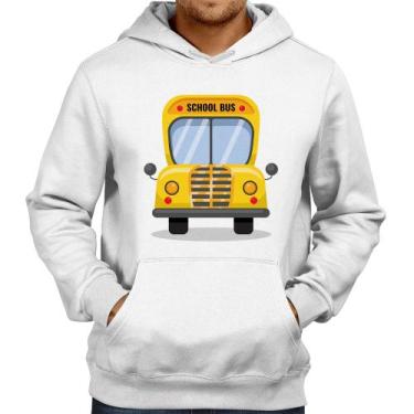 Imagem de Moletom Ônibus Escolar - Foca na Moda, Branco, M