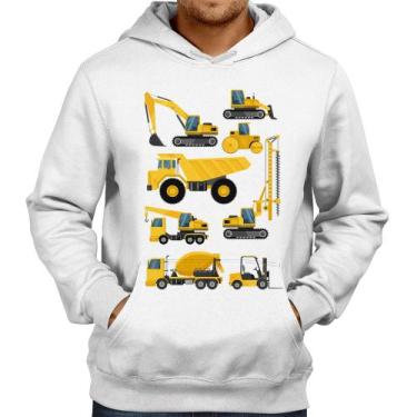 Imagem de Moletom Veículos de construção - Foca na Moda, Branco, M