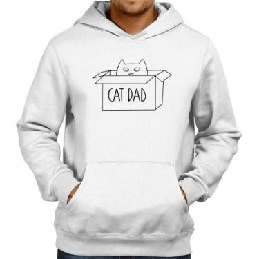 Imagem de Moletom Cat Dad - Foca na Moda, Branco, M