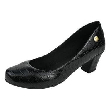 Imagem de Sapato Feminino Scarpin Bico Redondo Tradicional 40.011 - Donna Santa,