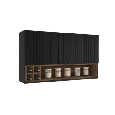 Imagem de Armário Aéreo em aço Exclusive de Cozinha 2 Portas Ripado Itatiaia com