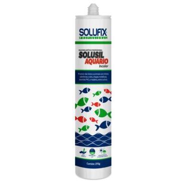 Imagem de Silicone para aquario incolor não toxico 270g - solufix