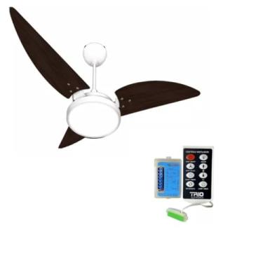 Imagem de KIT COM VENTEX VENTILADOR TETO MARAGOGI BF 6500K 127V BRANCO/TABACO + CONTROLE REMOTO TRIO