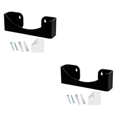 Imagem de WeiLaiKeQi Rack de chapéu de cúpula vertical para o organizador do chapéu de parede, montado na parede fácil de instalar espaço para economizar bola de beisebol, Black 2 Pedaços