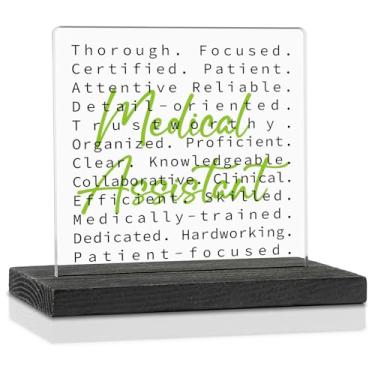 Imagem de Placa de reconhecimento de administrador de cuidados de saúde, arte inspiradora de mesa para coordenadores de clínicas e presentes de consultório médico, presentes de apreciação de administradores