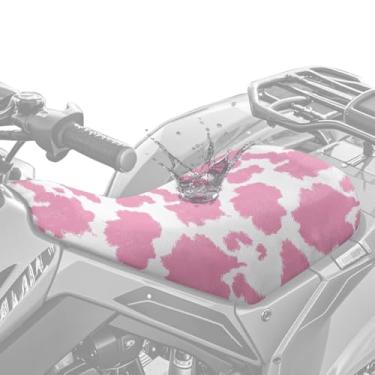 Imagem de DBBXHZJY Capas de assento para quadriciclo com estampa de vaca rosa, à prova d'água, Polaris Sportsman, compatível com Sportsman Rancher Foreman Scrambler Kodiak Most ATV