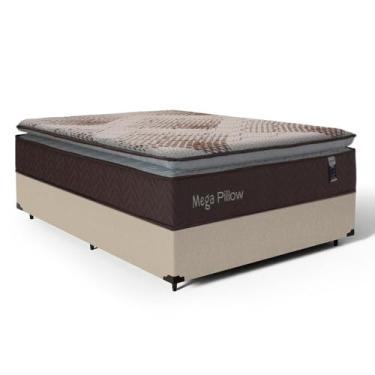 Imagem de Cama Box Casal com Colchão de Espuma Mega Pillow 138cm