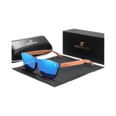 Imagem de Kingseven óculos de sol de madeira masculino feminino polarizado retro