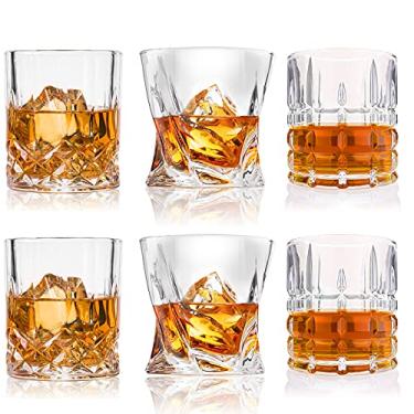 Imagem de DeeCoo Copos Scotch Premium 10, 325 ml - Copos de uísque à moda antiga/Vidro estilo para Bourbon/Rum/Bar Conjunto de 6 copos